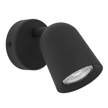 Eglo - Applique murale spot 1xGU10/5W/230V noire