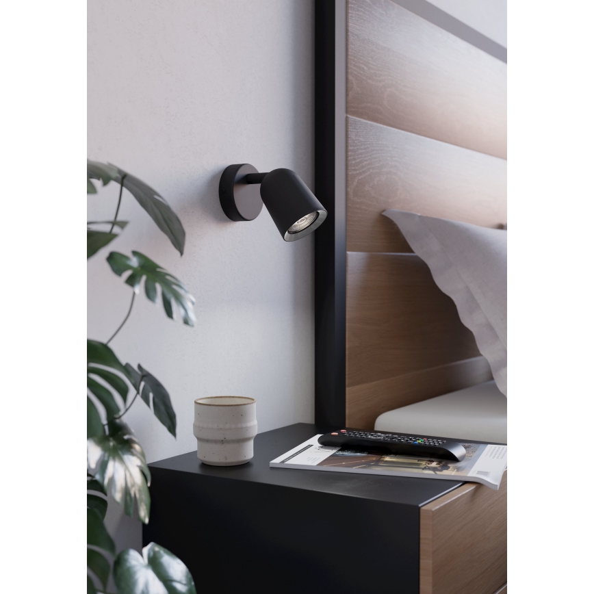 Eglo - Wandspot 1xGU10/5W/230V zwart
