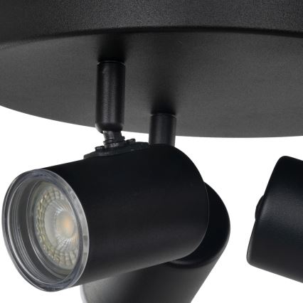 Eglo - Spot de salle de bains 3xGU10/5W/230V IP44 noir