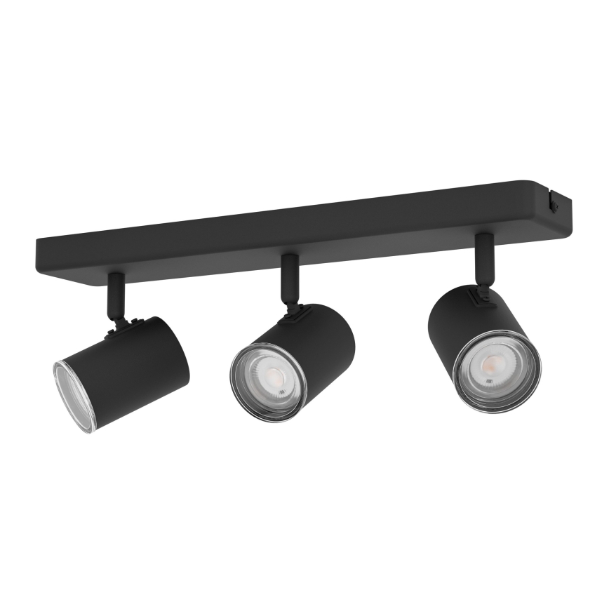 Eglo - Spot de salle de bains 3xGU10/5W/230V IP44 noir