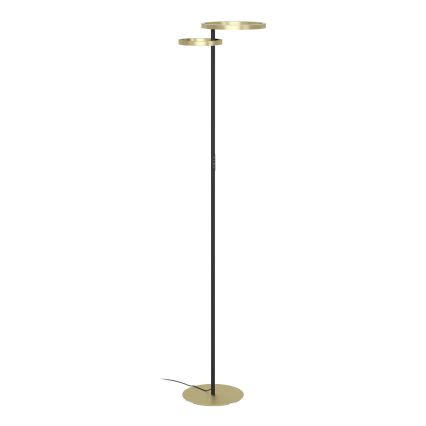 Eglo - LED dimbare vloerlamp LED/16W/230V + LED/12W goud/zwart