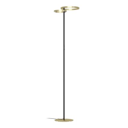 Eglo - LED dimbare vloerlamp LED/16W/230V + LED/12W goud/zwart
