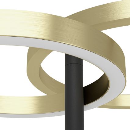 Eglo - LED dimbare vloerlamp LED/16W/230V + LED/12W goud/zwart