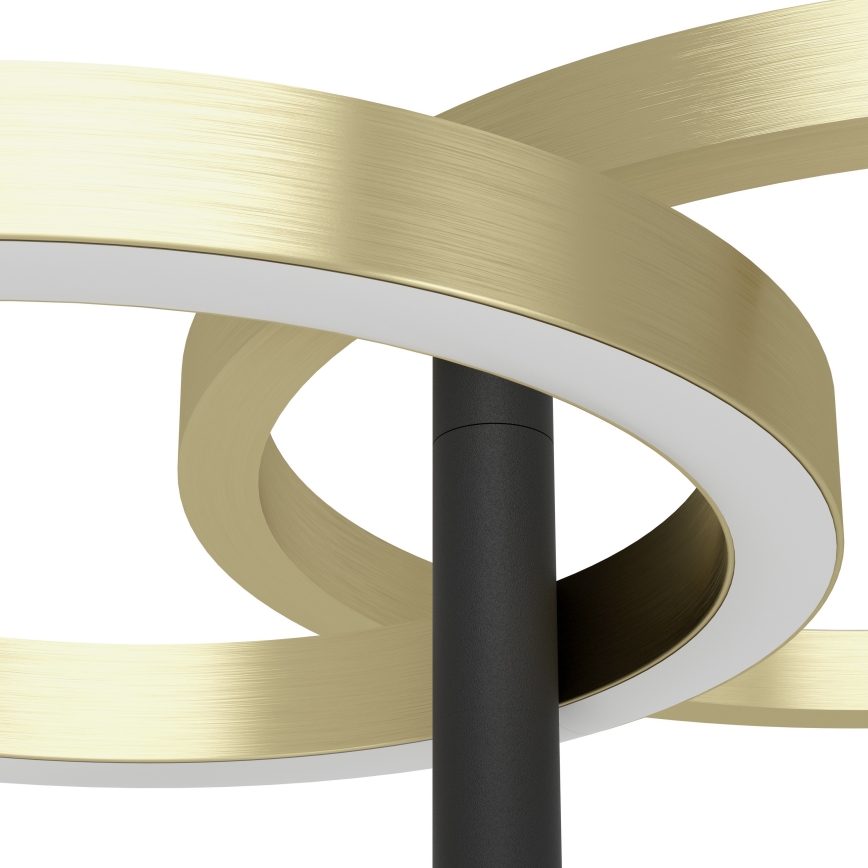 Eglo - LED dimbare vloerlamp LED/16W/230V + LED/12W goud/zwart