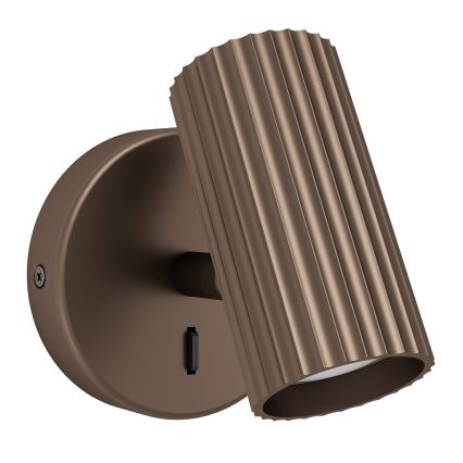 Eglo - Bruine wandspot 1xGU10/5W/230V