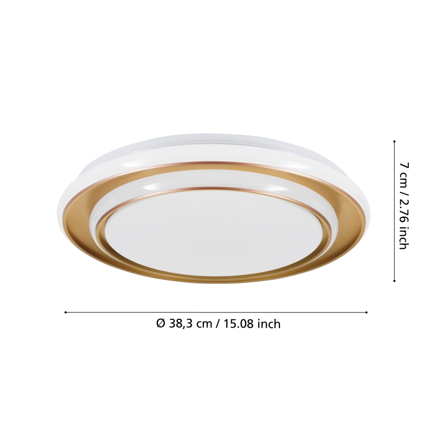 Eglo - LED-plafondlamp LED/24W/230V Ø 40 cm goudkleurig