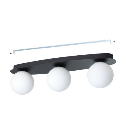 Eglo - LED plafondlamp voor de badkamer 3xG9/4,2W/230V IP44 zwart