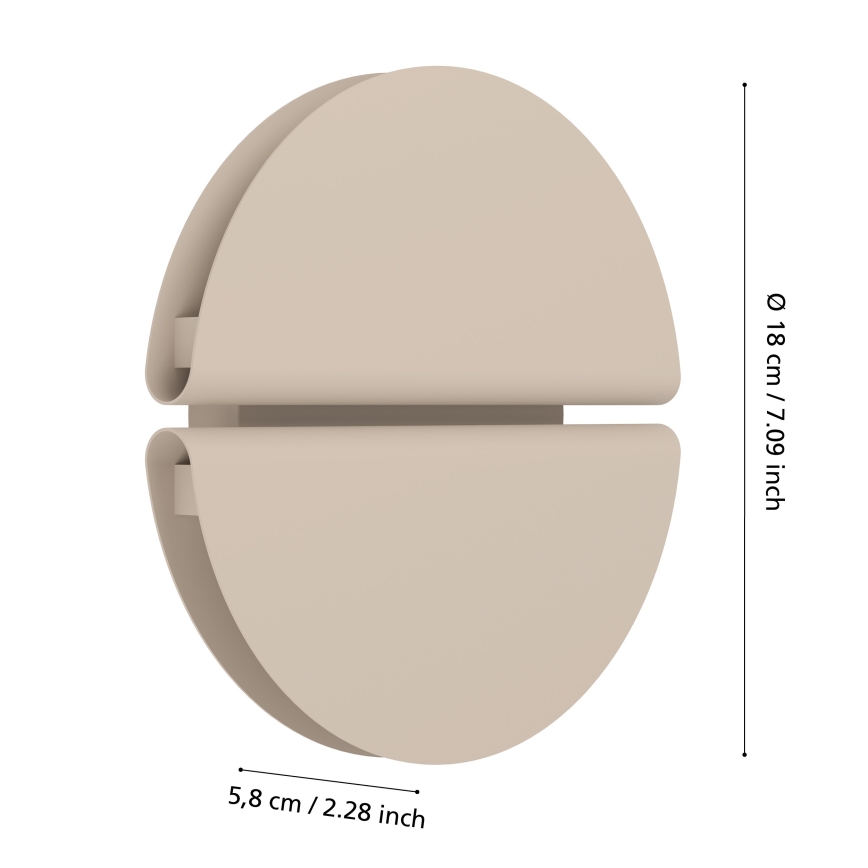 Eglo - LED buitenwandlamp LED/4,5W/230V 2700/4000/6500K IP44 beige