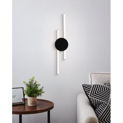 Eglo - LED-wandlamp LED/20W/230V + LED/0,91W zwart