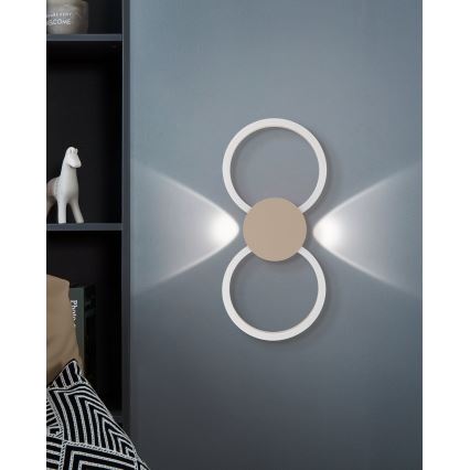 Eglo - LED Wandlamp LED/20W/230V + LED/0,91W beige
