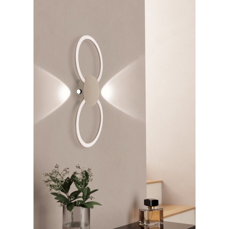Eglo - LED Wandlamp LED/20W/230V + LED/0,91W beige