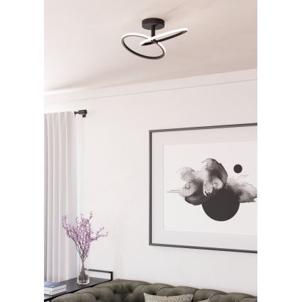 Eglo - LED plafondlamp LED/12W/230V 2700/4000/6500K zwart