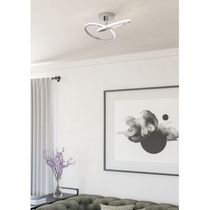 Eglo - LED-plafondlamp LED/12W/230V 2700/4000/6500K glanzend chroom