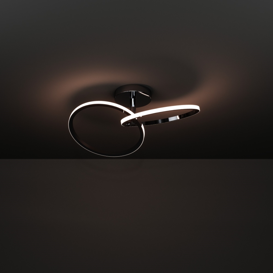 Eglo - LED-plafondlamp LED/12W/230V 2700/4000/6500K glanzend chroom