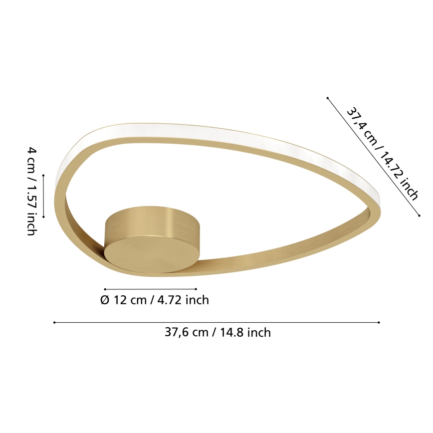 Eglo - LED plafondlamp LED/9,7W/230V 2700/4000/6500K Ø 37,5 cm goudkleurig