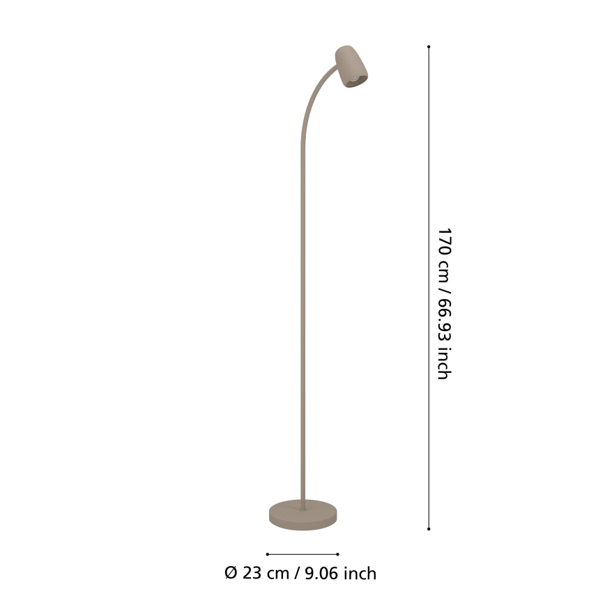 Eglo - Vloerlamp 1xE14/18W/230V crèmekleurig