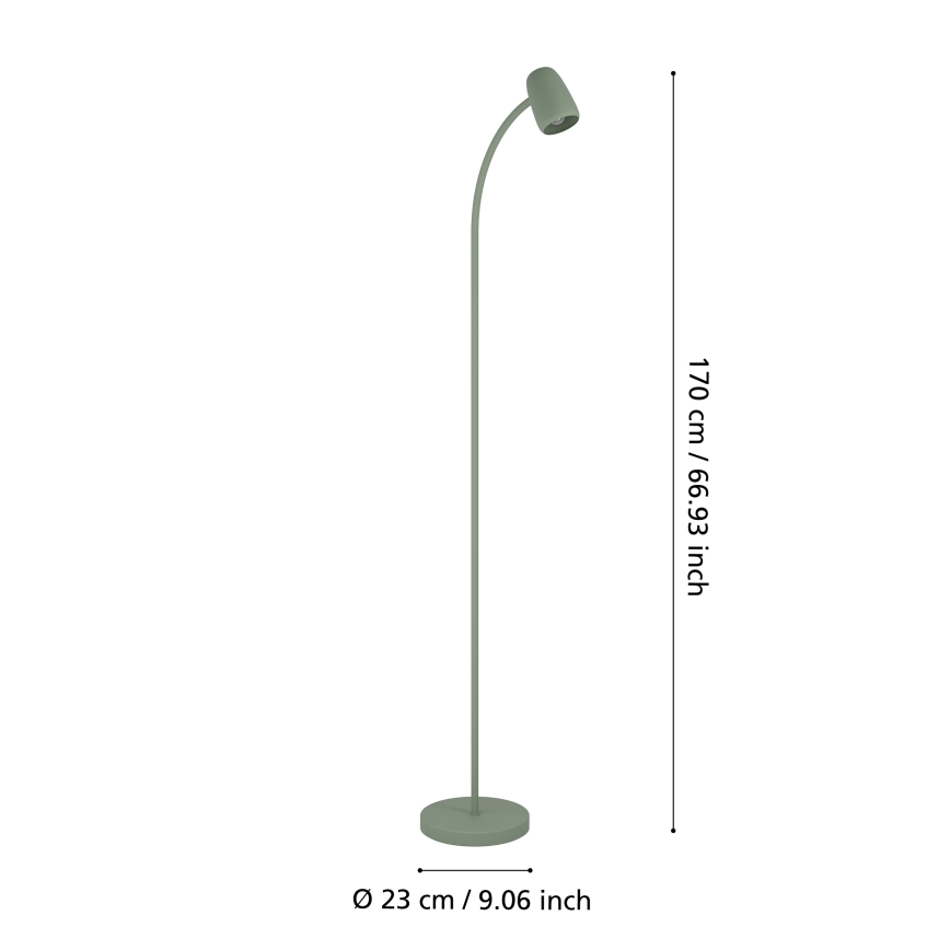 Eglo - Vloerlamp 1xE14/18W/230V groen