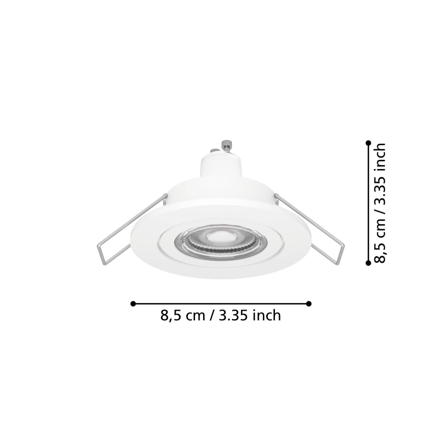 Eglo - Spot encastré LED pour salle de bains 1xGU10/4,5W/230V IP44 blanc