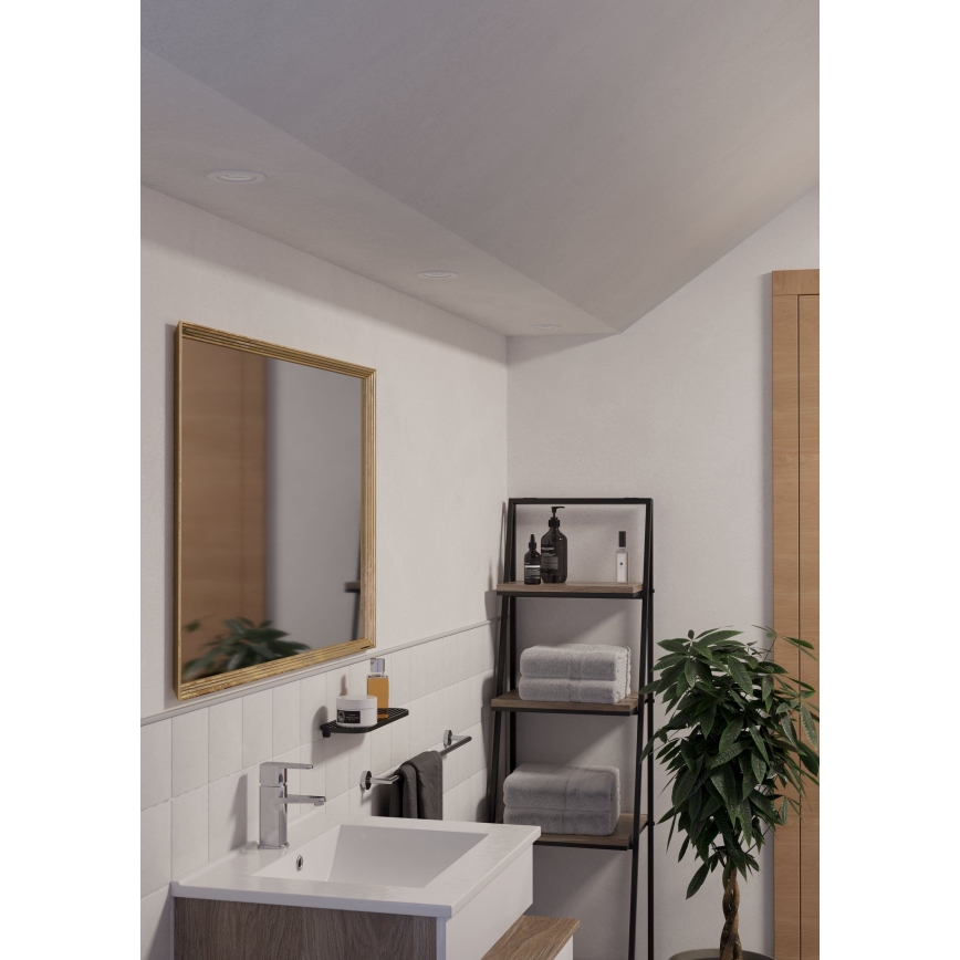 Eglo - Lot de 3 spots LED encastrables pour salle de bains 1x GU10/4,5W/230V IP44 blanc