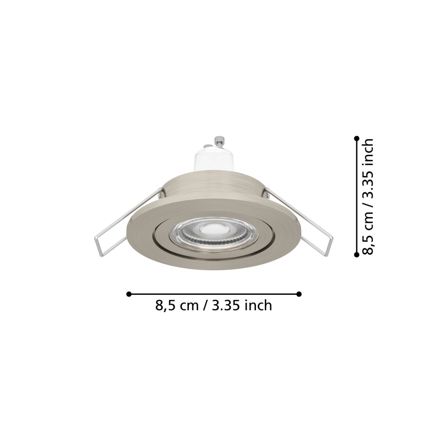 Eglo - Spot encastré LED pour salle de bains 1xGU10/4,5W/230V IP44 chrome mat