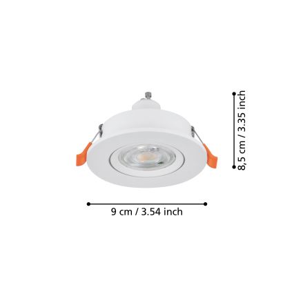 Eglo - Spot LED encastrable 1xGU10/4,5W/230V blanc