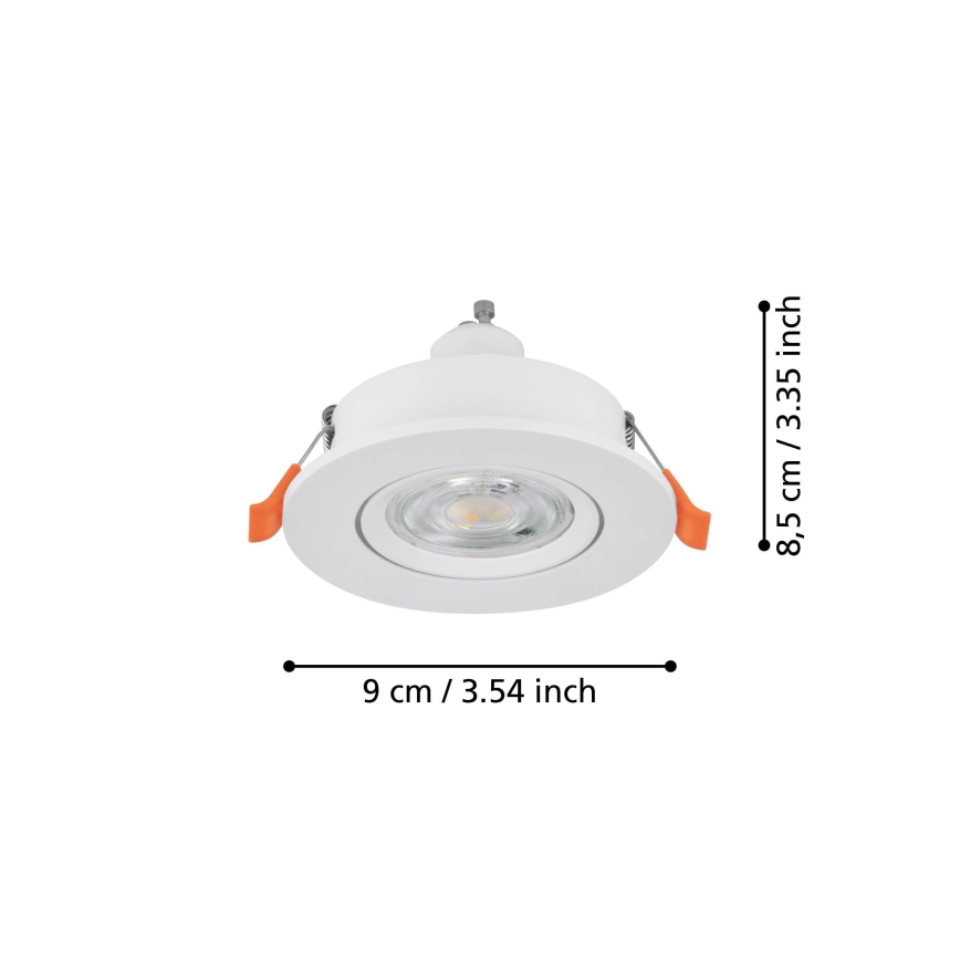 Eglo - Spot LED encastrable 1xGU10/4,5W/230V blanc
