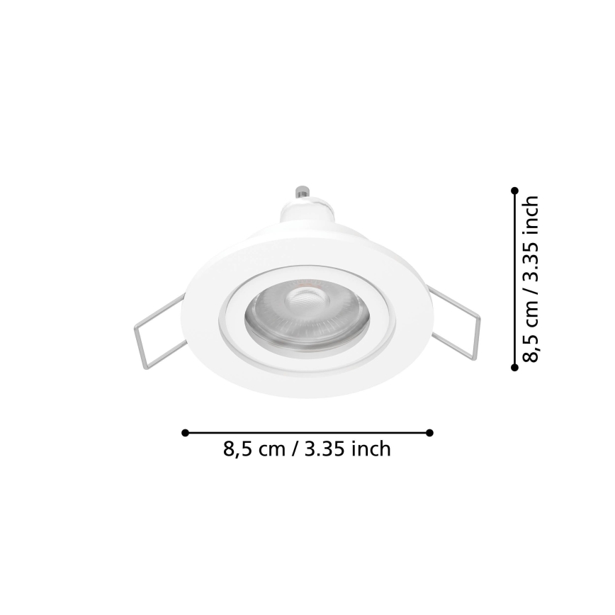 Eglo - Spot encastré LED pour salle de bains 1xGU10/4,5W/230V IP44 blanc