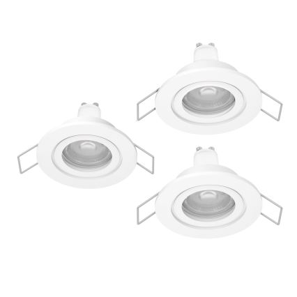 Eglo - Set van 3 LED inbouwspots voor badkamer 1x GU10/4,5W/230V IP44 wit