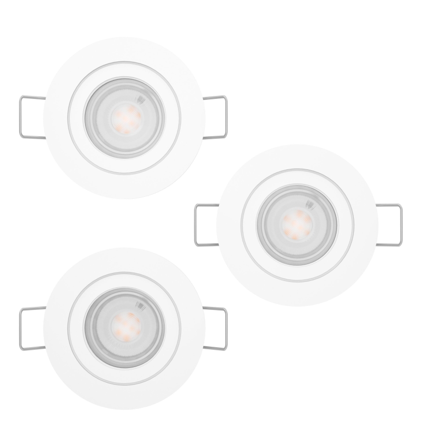 Eglo - Set van 3 LED inbouwspots voor badkamer 1x GU10/4,5W/230V IP44 wit