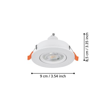 Eglo - Spot LED encastré 1xGU10/4,5W/230V blanc