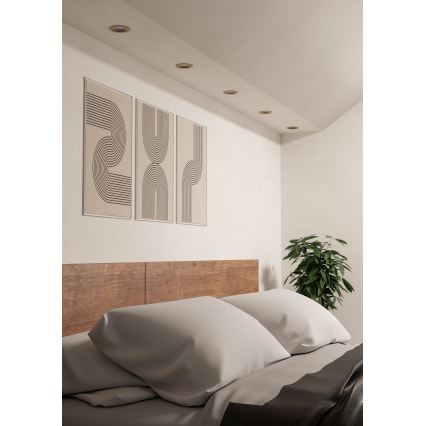 Eglo - Ensemble de 3 spots LED encastrables 1x GU10 / 4,5 W / 230 V, chrome mat