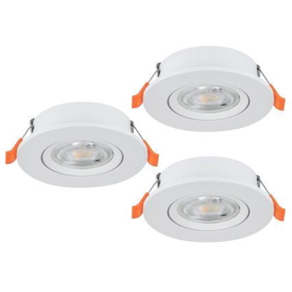 Eglo - Lot de 3 spots encastrés LED/4,8W/230V 2700/4000/6500K blanc