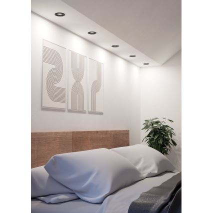 Eglo - LED inbouwspot LED/4,8W/230V 2700/4000/6500K zwart