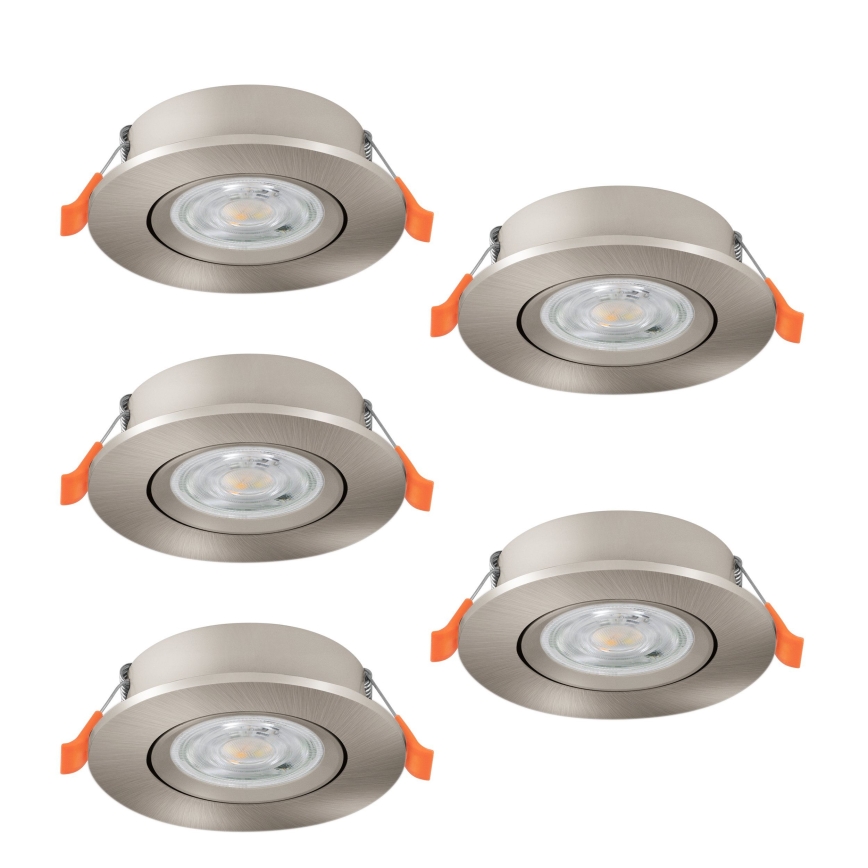 Eglo - Set van 5 LED-inbouwspots LED/4,8W/230V 2700/4000/6500K mat chroom