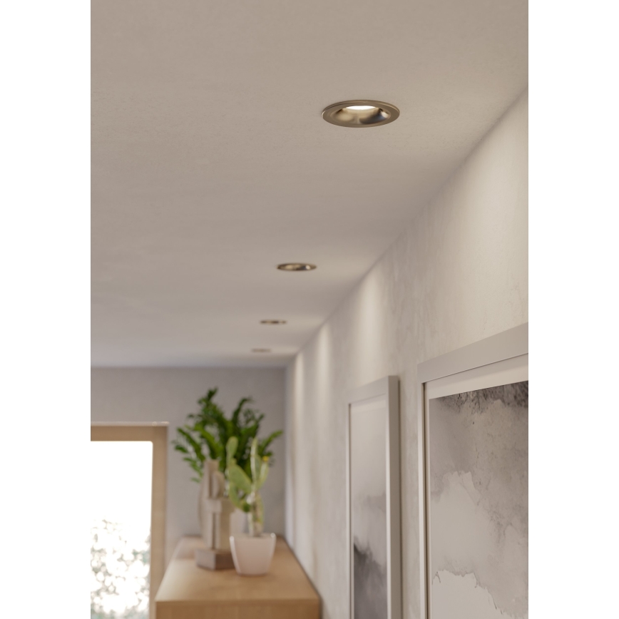 Eglo - Set van 3 LED-inbouwspots voor badkamer LED/4,9W/230V 2700/4000/6500K Ø 8,8 cm IP65 mat chroom