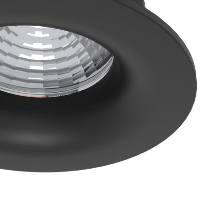 Eglo - SET van 3 dimbare LED-inbouwspots LED/4,8W/230V Ø 8,8 cm zwart