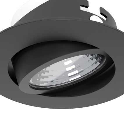Eglo - Lot de 3 spots encastrables LED dimmables, 6,4 W, 230 V, Ø 8,8 cm, noir
