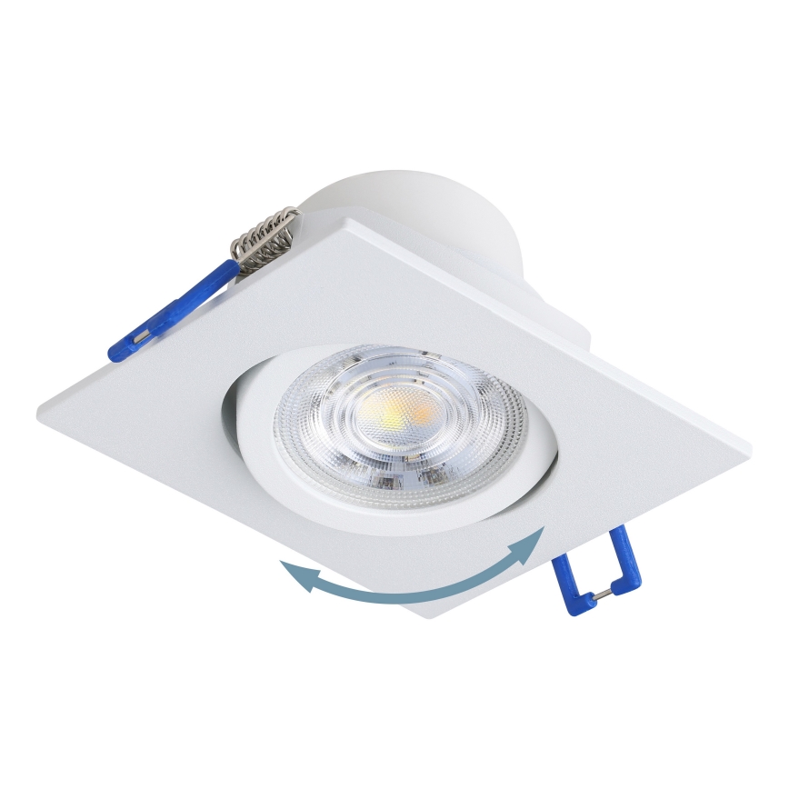 Eglo - Lot de 3 spots encastrables LED dimmables, 4,8 W, 230 V, 8,8 x 8,8 cm, blanc