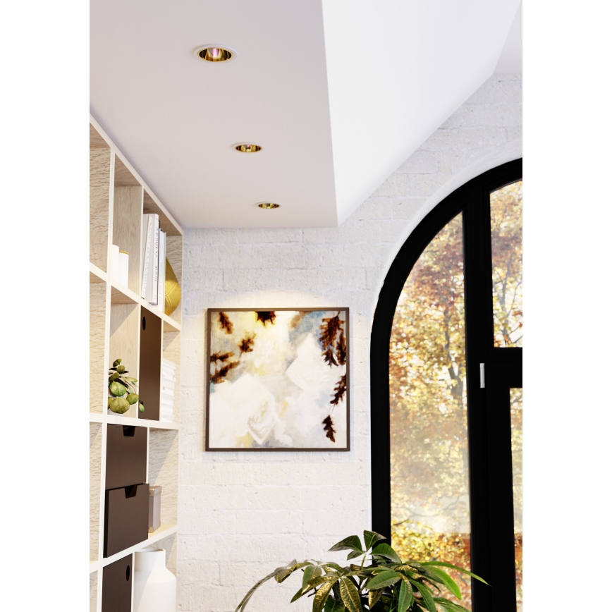 Eglo - RGBW LED dimbare badkamer-inbouwspot LED/4,8W/230V 2700-6500K IP44 wit/goud