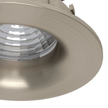 Eglo - Lot de 3 spots encastrés LED dimmables, 6,4 W / 230 V, Ø 8,8 cm, chrome mat