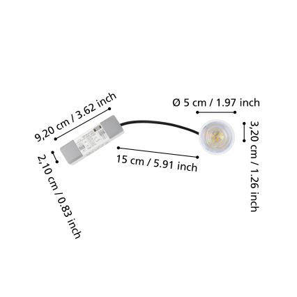 Eglo - LED Buitenmodule LED/4,9W/230V 2700/4000/6500K IP65