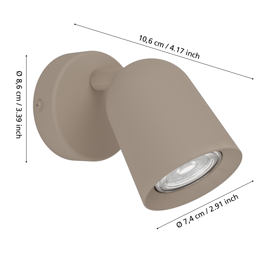 Eglo - Wandspot 1xGU10/5W/230V beige
