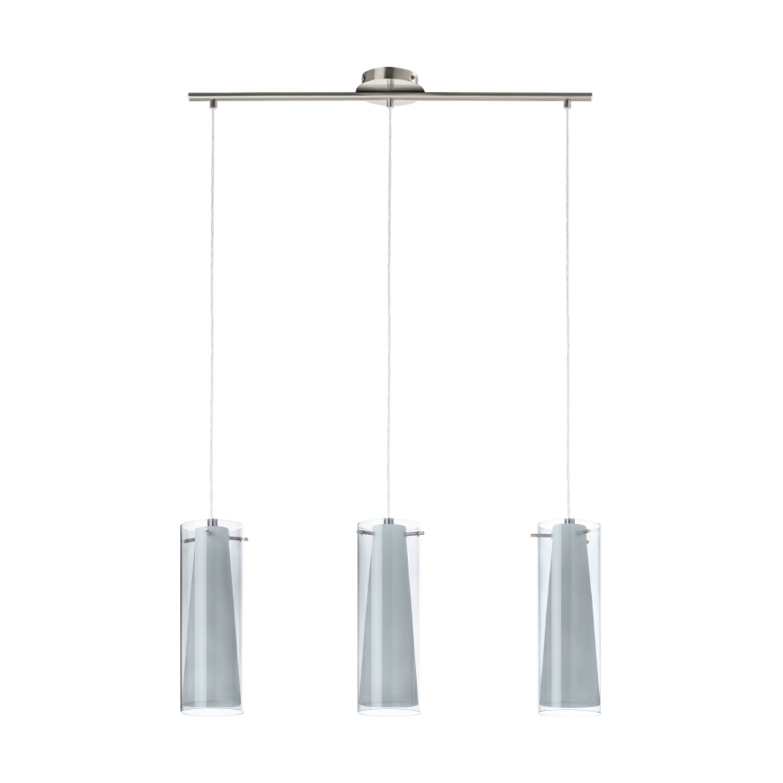 Eglo - Suspension 3xE27/60W fumé
