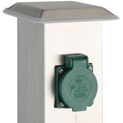 EGLO - Colonne de prise extérieur vert SCHUKO IP44