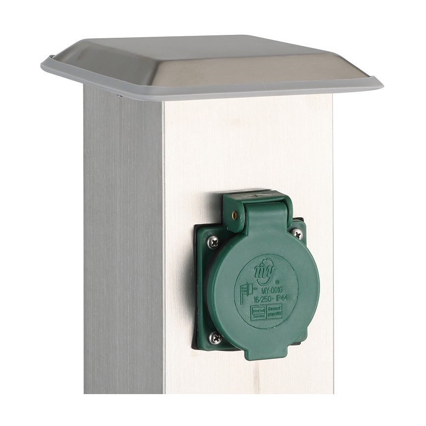 EGLO - Colonne de prise extérieur vert SCHUKO IP44