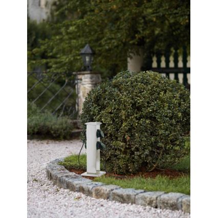 EGLO - Colonne de prise extérieur vert SCHUKO IP44