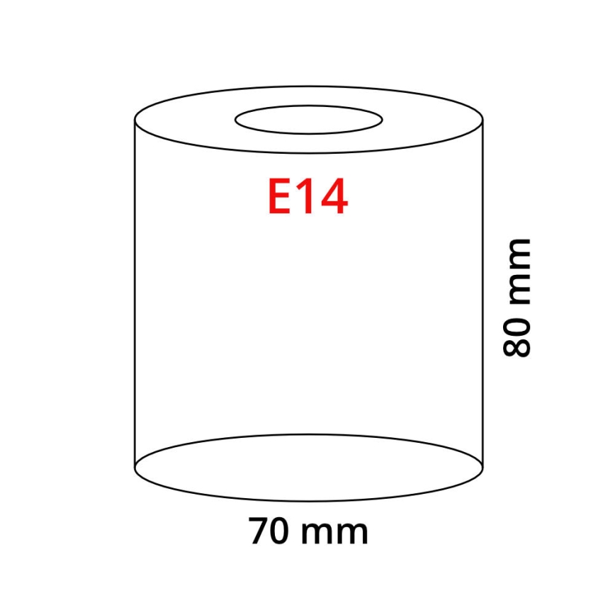Eglo 90858 - Lampenkap voor kroonluchter, tafellamp, plafondlamp en spot MY CHOICE E14 diameter 7 cm zwart en wit