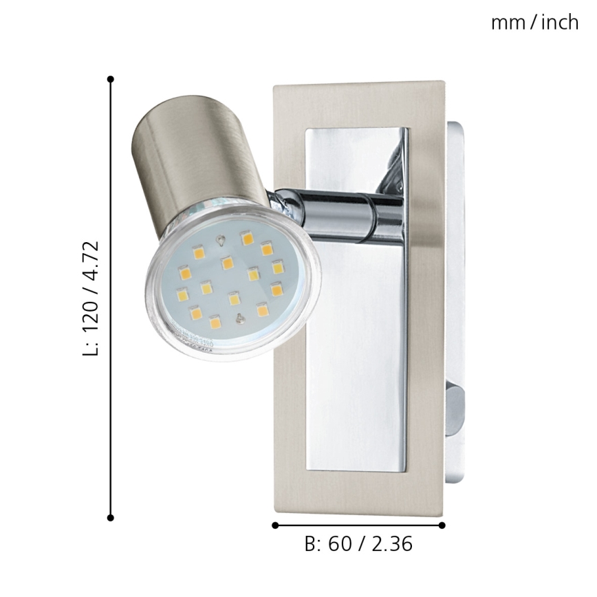 EGLO - Spot mural 1xGU10//3W/230V