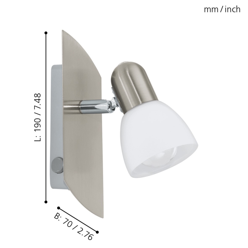 Eglo - Spot 1xE14/40W nickel mat / satin