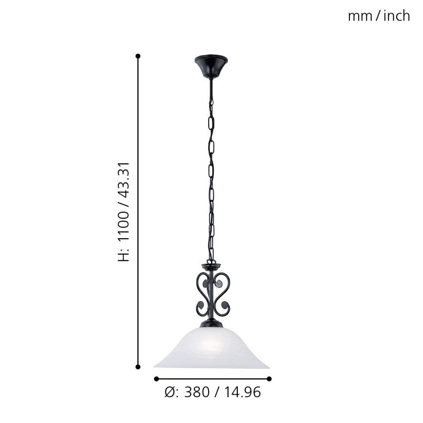 Eglo - Hanglamp aan ketting 1xE27/60W/230V